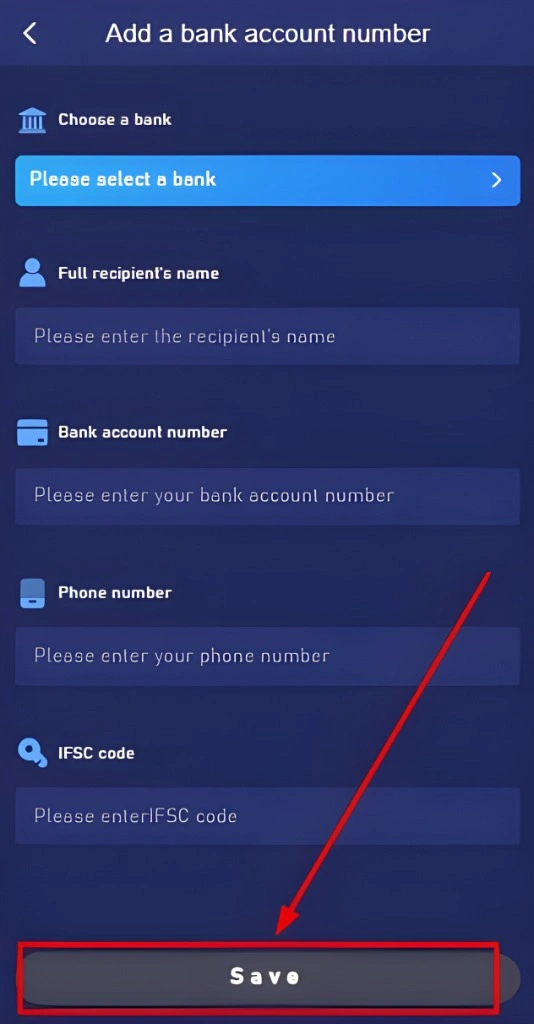 Save and Confirm Your Account