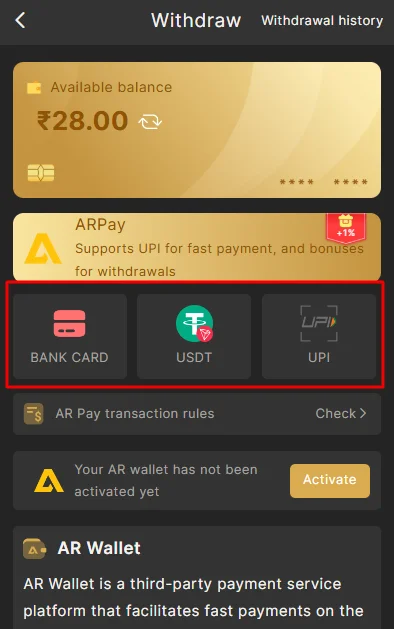 Choose Payment Mode